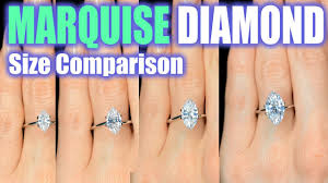 Marquise Cut Diamond Size Comparison On Hand Finger Engagement Ring Shaped 1 Carat 3 Ct 33 2 5 1 5