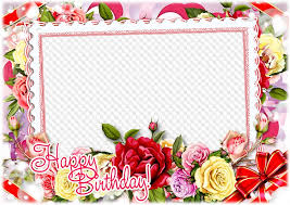 Well, yeah, they were born on the day, but why the celebration? Happy Birthday Photo Frame With Flowers Psd Template Png Transparenter Rahmen Png Psd Multilayer Fotorahmen
