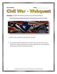 civil war webquest with key history com