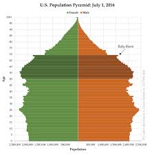 2016 U S Population Pyramid With Baby Boom Family Inequality