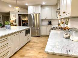 So, it is great for proposals like this simple kitchen, with cabinets and shelves of a raw white color. Revere Pewter Kitchen Cabinets Painted By Kayla Payne