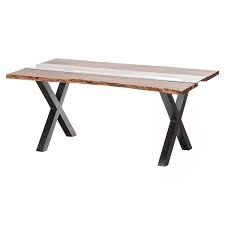 Epoxy resin & wood furnishings. Live Edge Collection River Dining Table Home Sweet Home