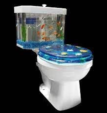 Banyak kreasi masyarakat dunia yang unik menarik dalam beraneka macam bentuk. Under The Sea Fish N Flush Toilet Aquarium Geekologie