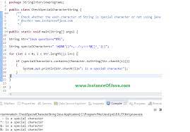 How To Check If A Character Is A Special Character In Java - Instanceofjava