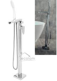 Badewanne komplett set freistehende badewanne standarmatur home deluxe. Freistehende Standarmatur Fur Badewanne Wannenarmatur Stehend Mit Handbrause Siena Ecolam