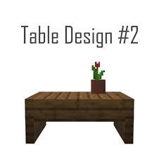 Minecraft Small Table Design In 2020 Minecraft Fountain Minecraft Designs Minecraft Furniture