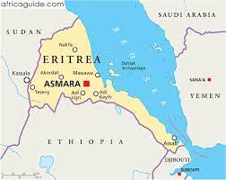 Orthographic map of africa, showing eritrea location. Eritrea Guide