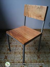 Jual Kursi Cafe Bar Industrial Kaki Besi Kursi Kursi Makan Kayu Jati