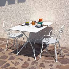 Rechteckiger Klapptisch Pigalle Stahl Weiss Boho Chic Milanari Com Klapptisch Gartentisch Tisch