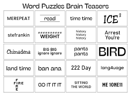 This brain teaser activity will help your students to develop their critical thinking skills. 10 Best Printable Rebus Puzzle Brain Teasers Printablee Com