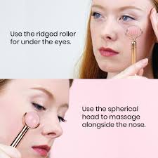 Lindo Rose Quartz Roller Set with Interchangeable Heads