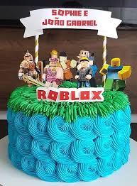 Fiesta temática de roblox para niños ideas para decorar. Pastel Torta Roblox Crema