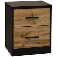 Bedside tables are so much more than a handy place to leave your latest crime thriller or literary fiction. Living Co Takiwira 2 Drawer Bedside Table Black Black The Warehouse