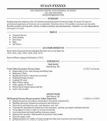 teller customer service resume