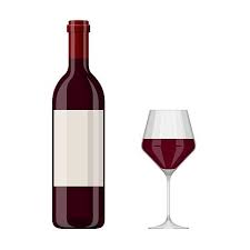 Vector Illustration Of A Red Wine Bottle And Glass Isolated On White Wine Bottle Illustration Red Wine Bottle Red Wine