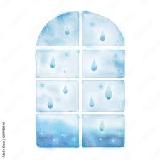 雨の窓のイラスト Stock Illustration | Adobe Stock