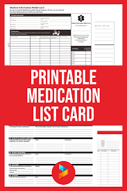 Explore a wide range of the best medication cards on aliexpress to find one that suits you! 7 Best Printable Medication List Card Printablee Com