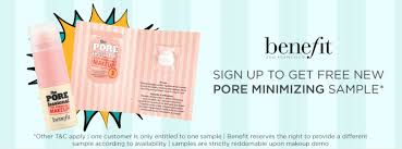 A wide variety of malaysia free sample product options are available to you, such as brand name, type. Free New Pore Minimizing Makeup Sample At Benefit Cosmetics Malaysia Giftout Free Giveaways Singapore Malaysia Usa Korea Worldwide