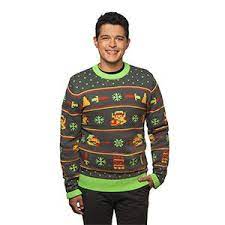 The Legend Of Zelda Holiday Sweater Thinkgeek Nerdy Outfits Link Hoodie Sweaters Length from base of the neck to hem ~ 70 cm. the legend of zelda holiday sweater