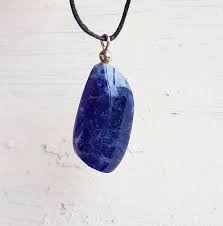 Sodalite Pendant Necklace Sodalite Necklace Natural Gemstone Unisex Necklace Anniversary Husband Gif Sodalite Necklace Unisex Necklace Chakra Stones Jewelry