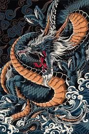 Картина по номерам на холсте Японский Дракон Китайский Дракон - 6613 В  60x40 купить на OZON по низкой цене (334614148)