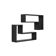 Knape Vogt 12 5 In X 21 25 In Floating Black L Shaped Decorative Shelf Kit 245 Bk The Home Depot Floating Shelves Decorative Shelving Shelves