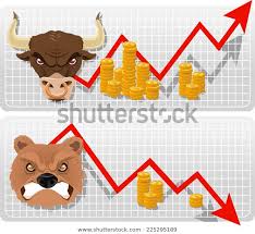 Secular Bull Bear Analysis Market Chart Stock Vector
