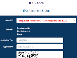 Visit the application status page on the bse website, to know the cams ipo allotment status: Happiest Minds Ipo Allotment Status 2020 Share Listing Ris Kfintech Com Tnteu News