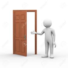 For others, it's just a door to a place filled with stuff that needs to be s. 3d Illustration Of Man Inviting To Open Door 3d Human Person Character And White People Stock Photo Picture And Royalty Free Image Image 141603287