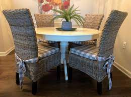 Plaid Chair Cushions Ecru On White Buffalo Check Cushions Etsy In 2021 Dining Room Seating Dining Room Chair Cushions Custom Dining Room