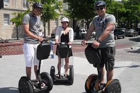 Each skate has a single wheel, and the riding experience is just what you'd expect: Dallas Historic Sites 2 Hour Segway Tour 2021