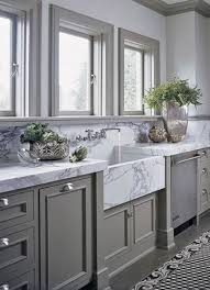 This pocket sized culinary space truly benefits from trout grey glass backsplash. Kitchen With Gray Cabinets Why To Choose This Trend Decoholic