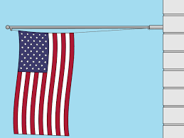 Just make a loop in the. How To Hang An American Flag Vertically 7 Steps With Pictures