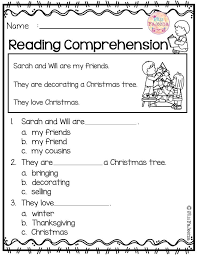 December Reading Comprehension Reading Comprehension Kindergarten Kindergarten Reading Worksheets Reading Comprehension Worksheets