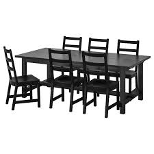 11 piece package with matte black rocket dining chair. Nordviken Nordviken Table And 6 Chairs Black Black Ikea