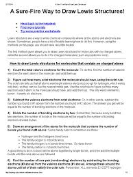 Learn vocabulary, terms and more with flashcards, games and other study tools. A Sure Fire Way To Draw Lewis Structures Head Back To The Helpdesk Find More Tutorials Try Some Practice Worksheets Chemical Bond Ion