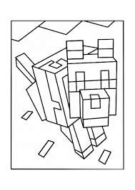Click on the coloring page to open in a new window and print. Minecraft Wolf An Original Free Minecraft Coloring Page