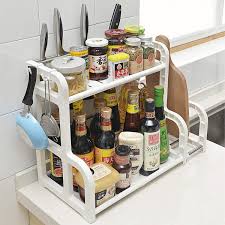 Truth to be spoken, there is little to no difference between a chopping board and cutting board. Prep Savour Spice Rack Organizer For Kitchen Bathroom Countertop Or Cabinet 2 Tier Kitchen Storage Shelf With Knife Block Cutting Board Holder And 4 Hook Wayfair