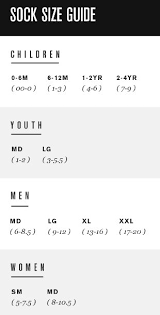 Stance Socks Size Chart Www Bedowntowndaytona Com