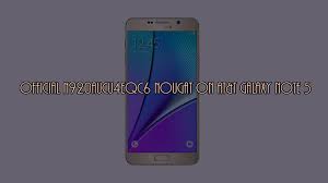 Download Ucu4eqc6 Nougat Update On At T Galaxy Note 5 Sm N920a
