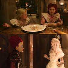 Alice In Wonderland Looking Through The Glass The White And Red Queen Alice No Pais Das Maravilhas Rainha Branca Beleza De Mulher