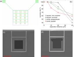 color online a layout of the square test pattern silicon