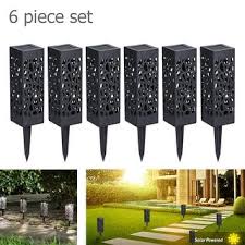 Shop Modern Home Set Of 6 Solar Powered Led Path Lights Modern Deco Design Light Up Walkway Or Use As Luminary Overstock 31851485