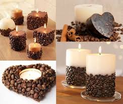 They make quite an inexpensive gift when you upcycle a mug and make your own coffee oil. 9 Ways To Make Diy Crafty Candle Holder For Lighting Mood Homemade Candles Coffee Bean Candle Coffee Bean Candle Holder