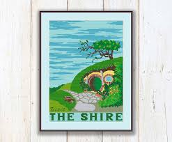Shire Cross Stitch Pattern Lord Of The Rings Cross Stitch Etsy Modern Cross Stitch Modern Cross Stitch Patterns Wedding Cross Stitch Patterns