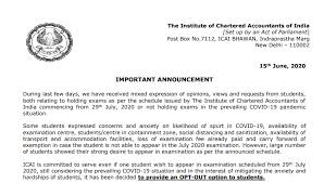Icai is established under the chartered accountants act, 1949 (act no. Announcement For Icai Exams