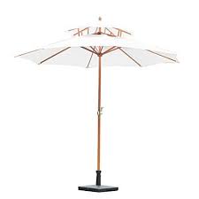 Holz Sonnenschirm Holzschirm Gartenschirm Balkonschirm Doppeldach 2 7m Amazon De Kuche Haushalt Sonnenschirm Gartenschirm Schirm