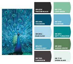 Peacock, a new show for lisa vanderpump was quietly announced. Paint Colors From Chip It By Sherwin Williams Peacock Color Scheme Paint Color Schemes Jewel Tone Paint Colors