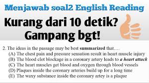 Check spelling or type a new query. Belajar B Ing Cara Cepat Menjawab Soal English Reading Youtube