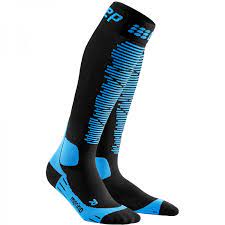 Cep Ski Merino Herren Kompressionsstrumpfe Schwarz Blau Wp553b